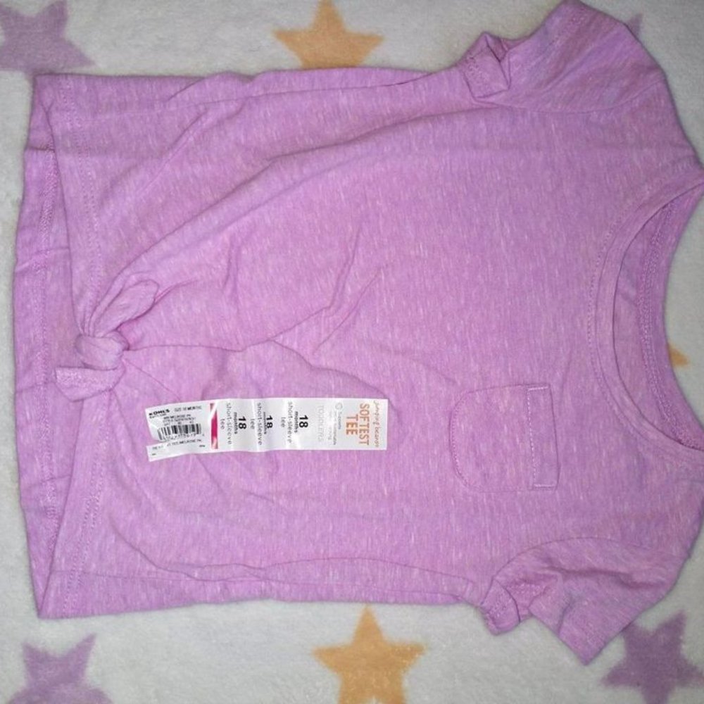 Jumping Beans baby toddler girls tie front T shirt melrose pink k-209